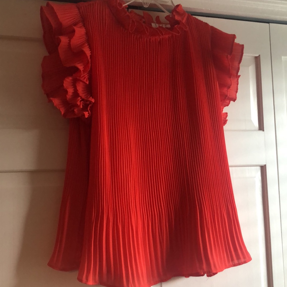 TCEC Coral Ruffle Blouse - Picture 4 of 7